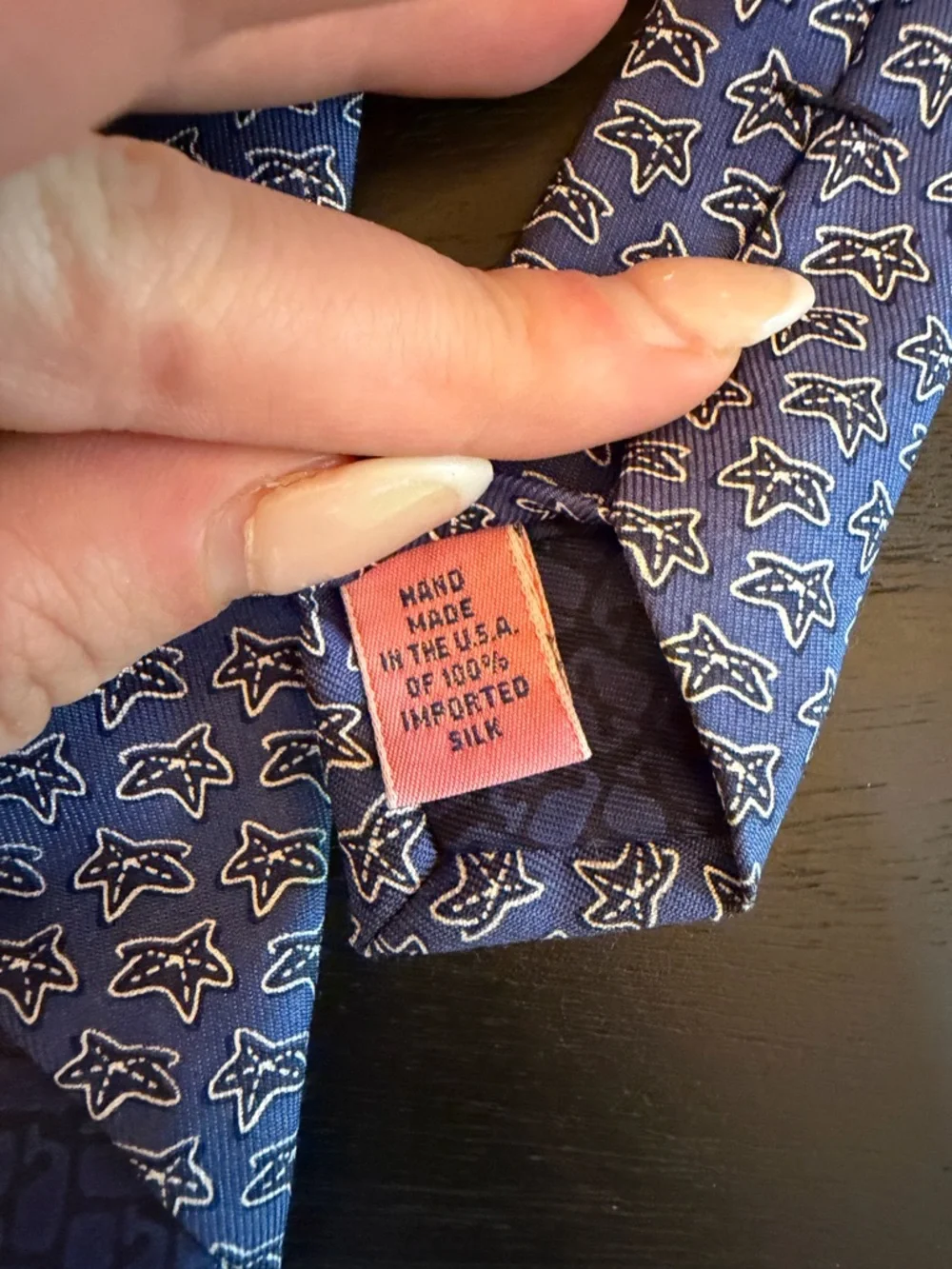 Vineyard Vines Silk Ties- Blue Bull & Bear Stock Market and Blue Shellfish